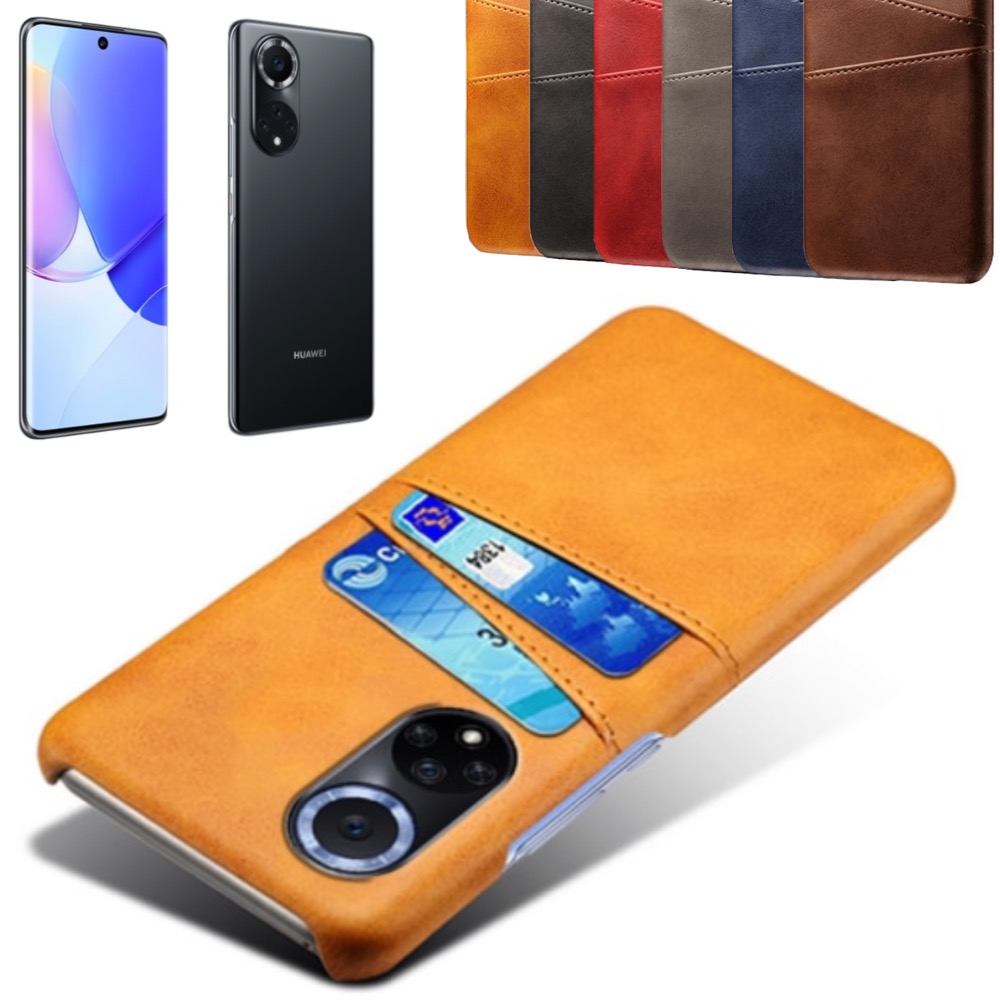 Huawei Nova 9 skal fodral skydd skinn läder kort korthållare - 4