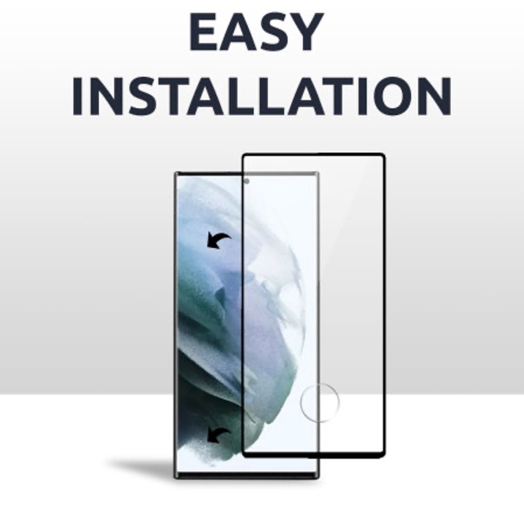 Samsung S22 ULTRA skärmskydd 9H passar skal fodral laddare - 3
