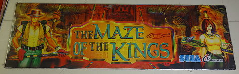 Toppskylt plast Sega Maze of tke kings