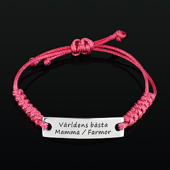 Fåtal kvar!  Armband Happy "Världens bästa Mamma / Farmor"