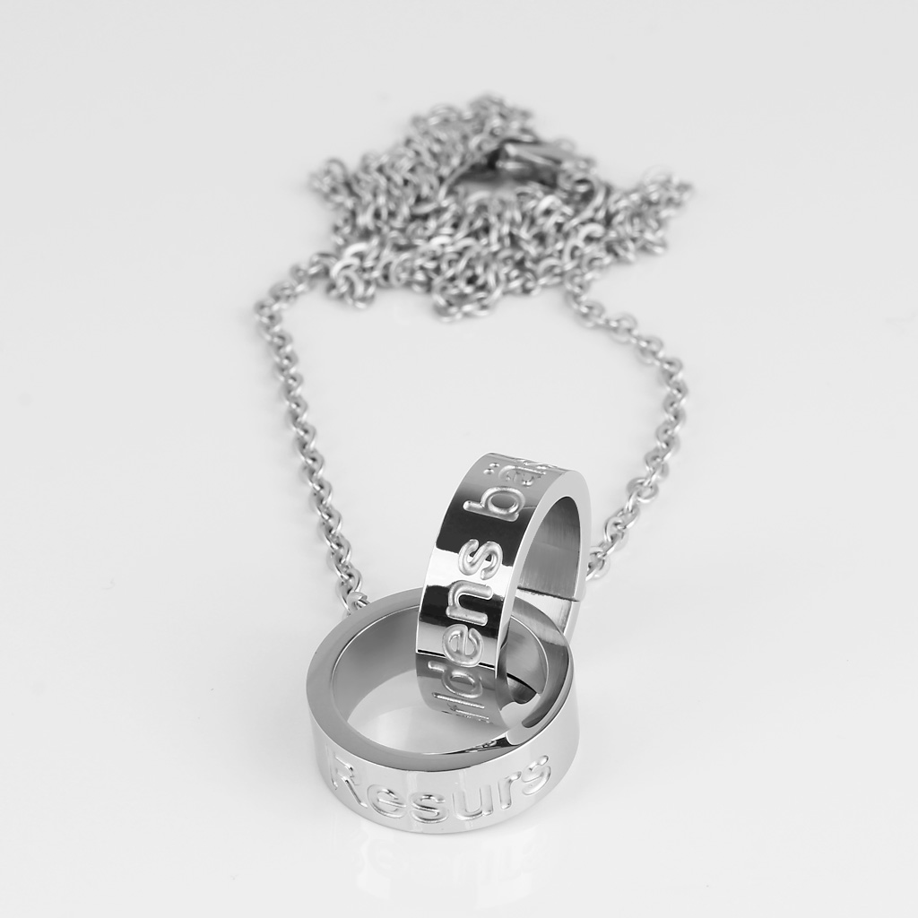 Halsband dubbelring "Världens Bästa Resurs"