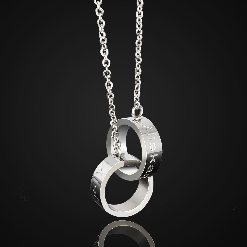 Halsband Dubbelring "Älskad Mamma Farmor" - 2