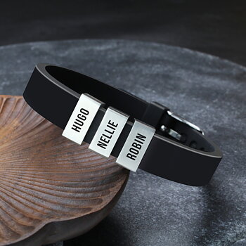 Personligt Silikonarmband Mini-brickor