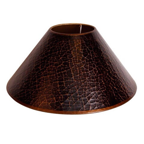 Brun rund lampskärm
