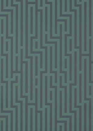 Fretwork, indigo/teal