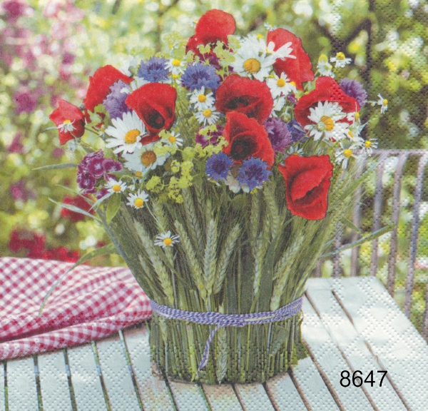 Bukett med sommarblommor 