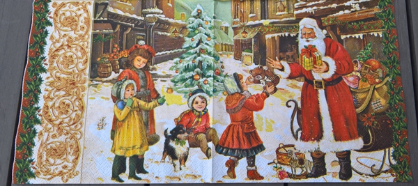 Jul i staden (visar halva servetten)