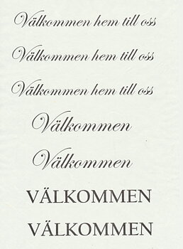 Text   Välkommen   