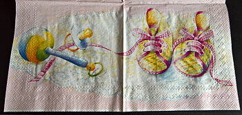 Baby saker (visar halva servetten)