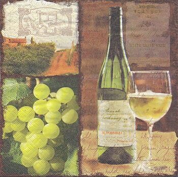 Vitt vin och druvor   