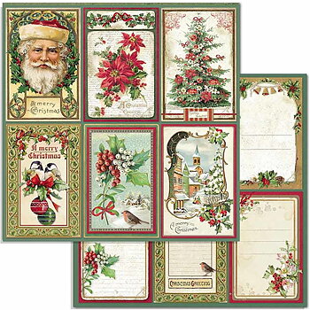 Papper Stamperia - Classic Christmas - Cards  SBB703