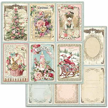 Papper Stamperia - Pink Christmas - Cards  SBB702