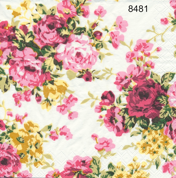 Fina blommor i rosa och gult 
