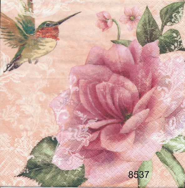 Hummingbird beige med blomma