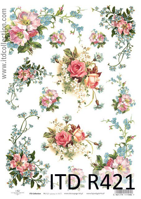 Olika små motiv blommor
