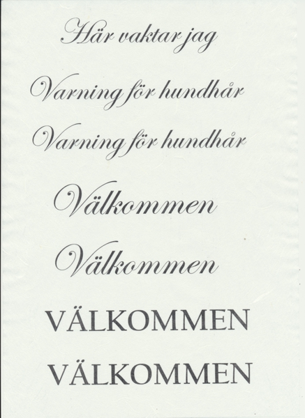 A4 ark  rispapper med fina texter. 0005