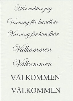 A4 ark  rispapper med fina texter. 0005