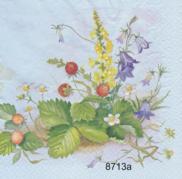 Blommor och smultron olika motiv 