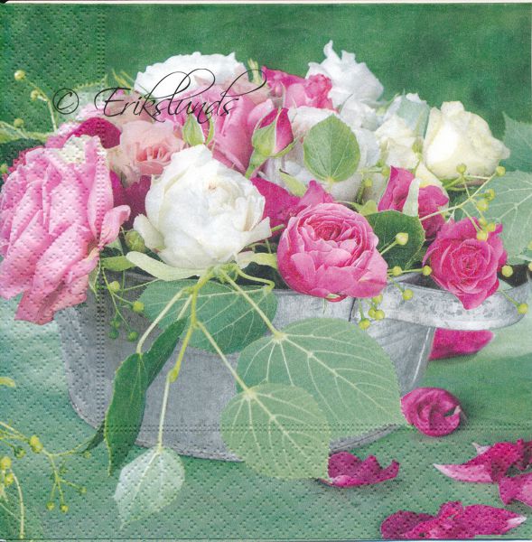 Vita och rosa rosor 
