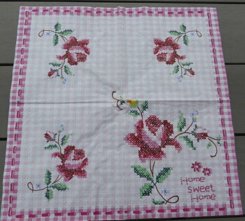 Home sweet Home som en broderad duk