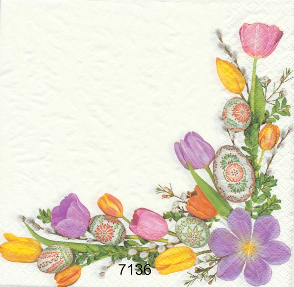 Blomranka med ägg 