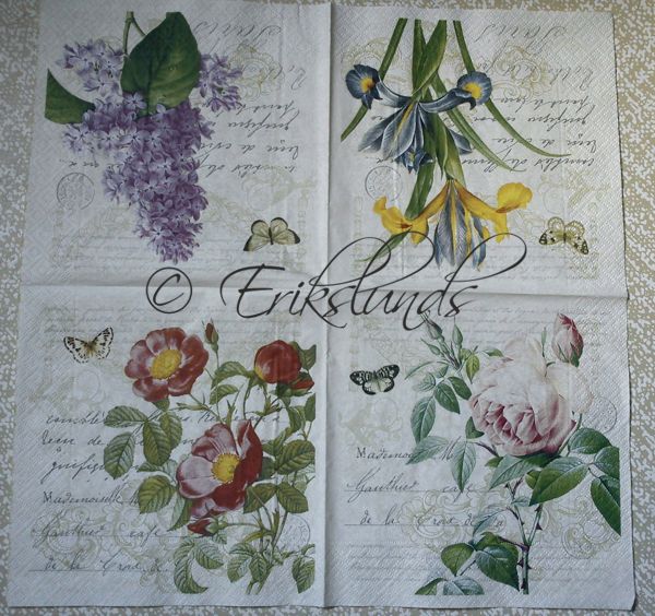 4 st olika blommotiv  