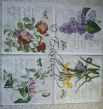 4 st olika blommotiv  