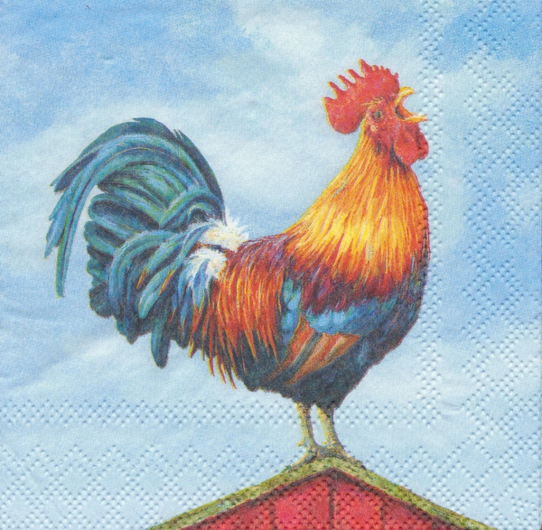 Färggrann tupp