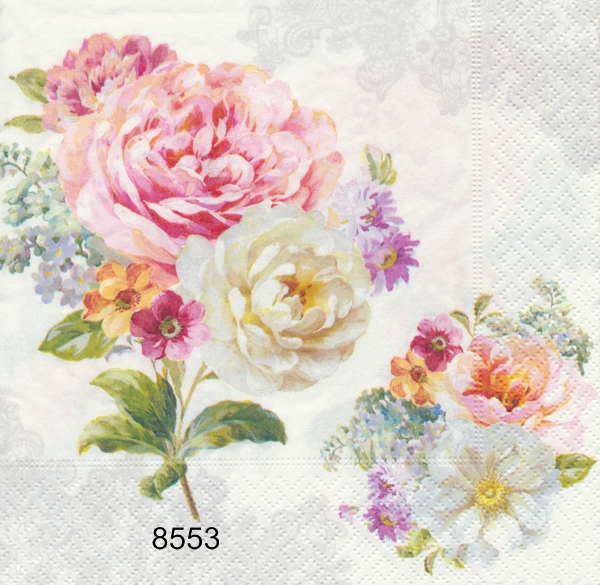 Romantiska blommor i pastellfärger 