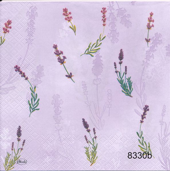 Ljuvlig lavendel  (olika motiv på servetten) - 2