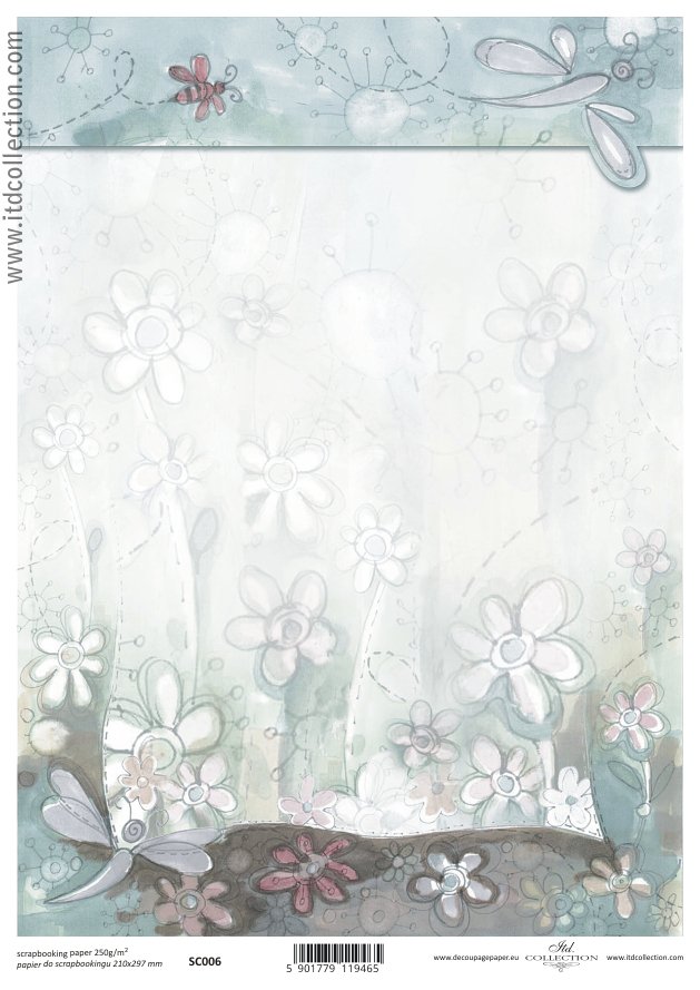 Scrapbooking paper ensidigt  A4 SCM 006