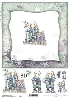 Scrapbooking paper ensidigt  A4 SCM 007