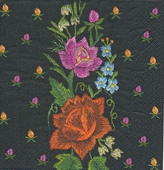 Broderade blommor 
