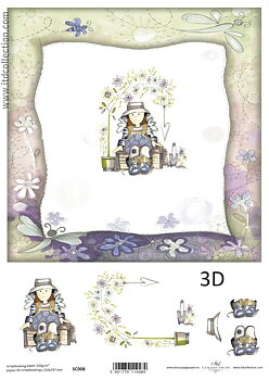 Scrapbooking paper ensidigt  A4 SCM 008