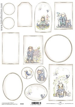 Scrapbooking paper ensidigt  A4 SC0 023