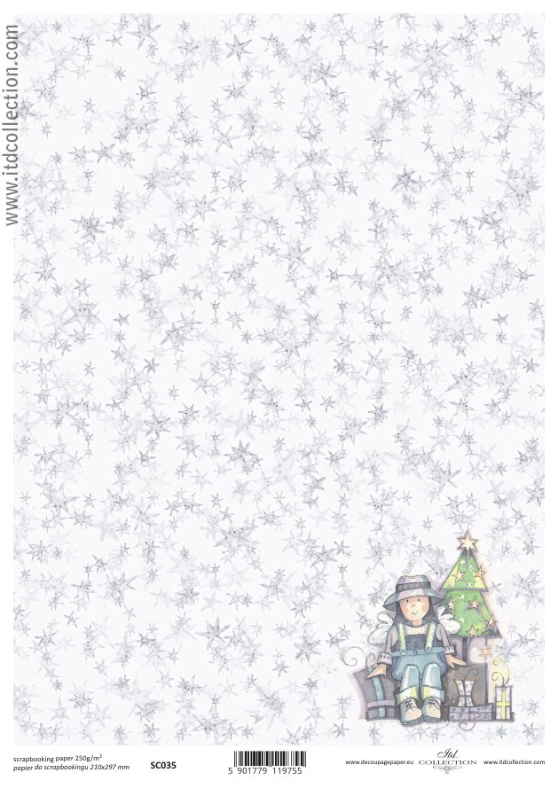 Scrapbooking paper ensidigt  A4 SC0 035