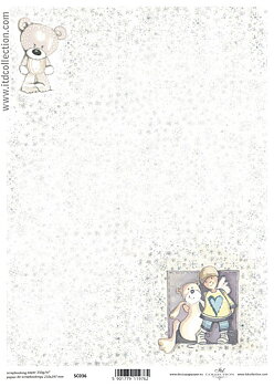 Scrapbooking paper ensidigt  A4 SC0 036