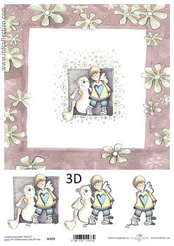 Scrapbooking paper ensidigt  A4 SC0 037