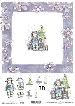 Scrapbooking paper ensidigt  A4 SC0 038