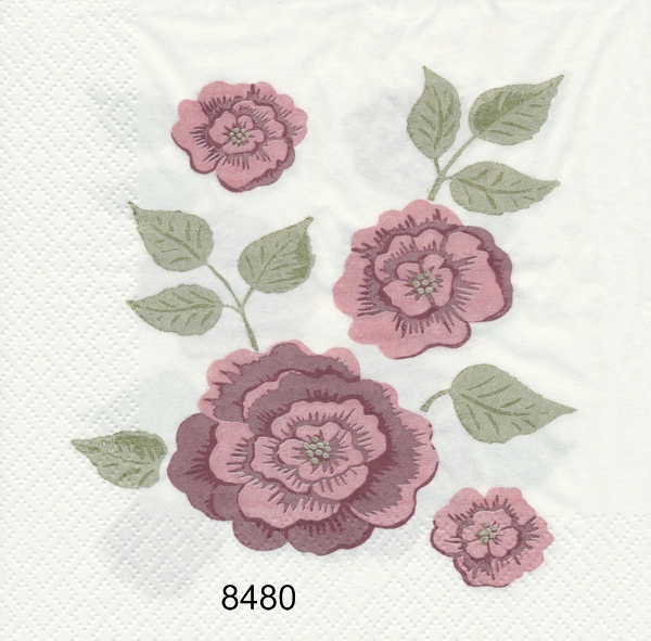 Gammelrosa blommor  
