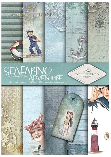  Scrapbooking papers SCRAP-047 ''Seafaring adventure''
