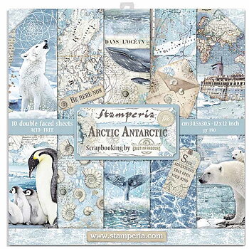 Paper Pack Stamperia - Arctic Antarctic - 12x12 Tum  SBBL77