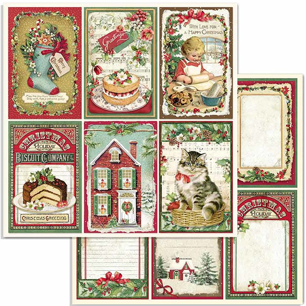 Paper Pack Stamperia - Classic Christmas  SBBL74 - 6