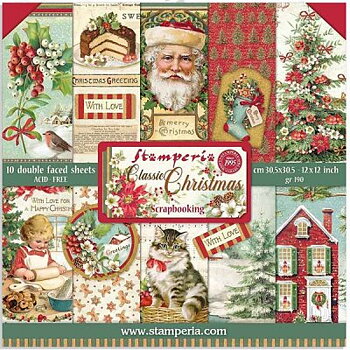 Paper Pack Stamperia - Classic Christmas  SBBL74