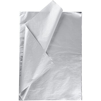 Silkespapper, 50x70 cm, 14 g, silver 25 ark