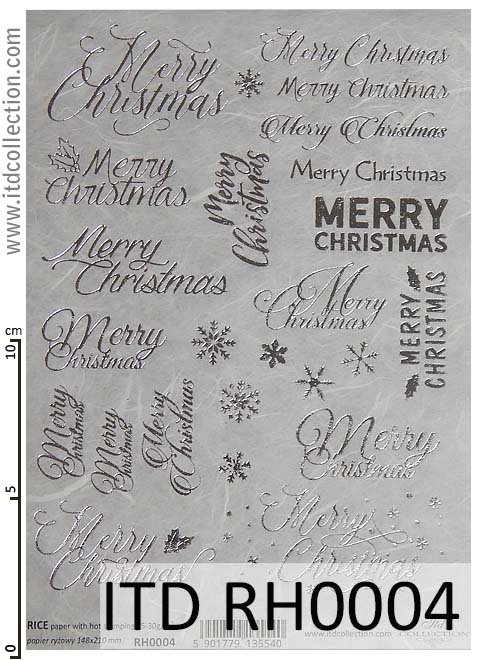 A5 storlek Hot print silver text Merry Christmas