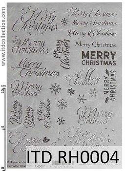 A5 storlek Hot print silver text Merry Christmas