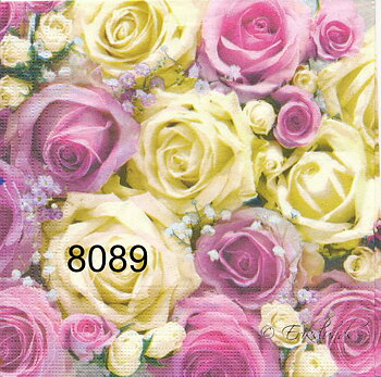 Gula och rosa rosor  