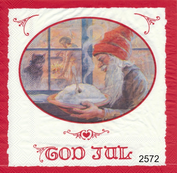 God Jul   tomte med gröt