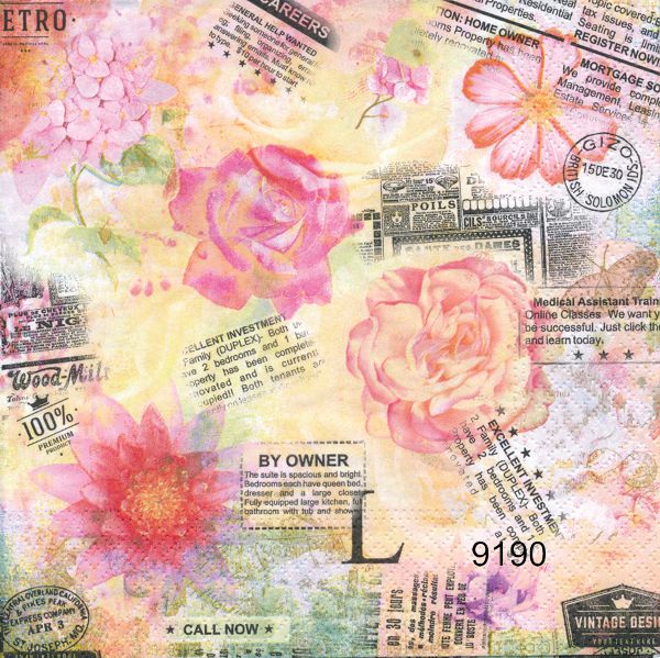 Blommor och tidningstexter